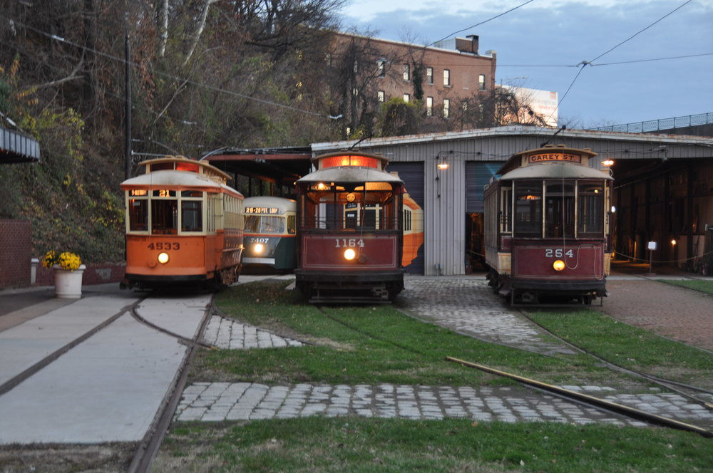 Baltimore Streetcars Outside Shop